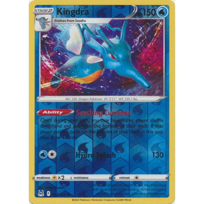 Pokemon Card Lost Origin 037/196 37/196 Kingdra Reverse Holo Rare *MINT*