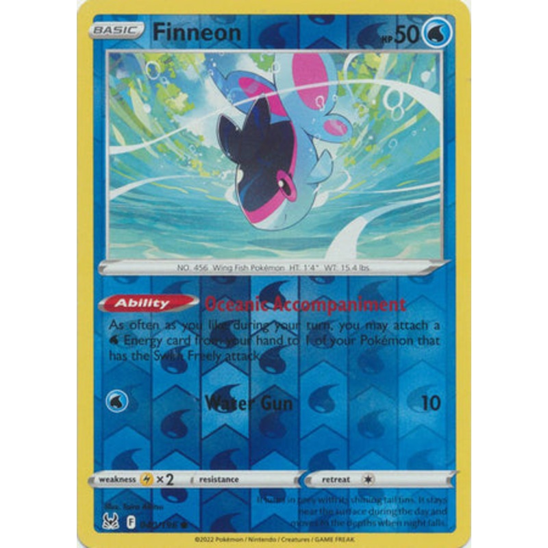 Pokemon Card Lost Origin 040/196 40/196 Finneon Reverse Holo Common *MINT*