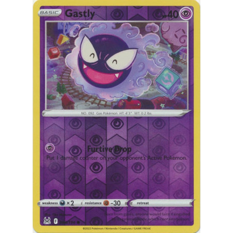 Pokemon Card Lost Origin 064/196 64/196 Gastly Reverse Holo Common *MINT*