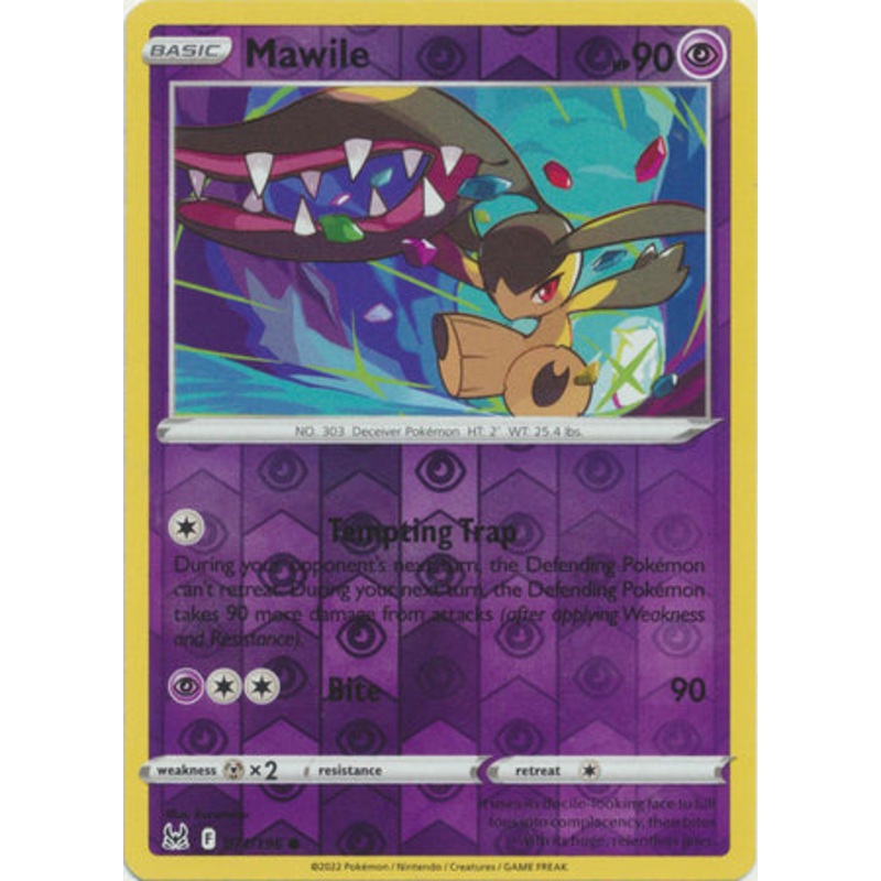 Pokemon Card Lost Origin 071/196 71/196 Mawile Reverse Holo Common *MINT*