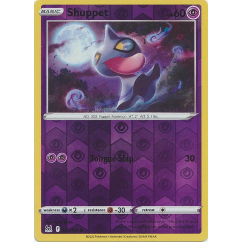 Pokemon Card Lost Origin 072/196 72/196 Shuppet Reverse Holo Common *MINT*