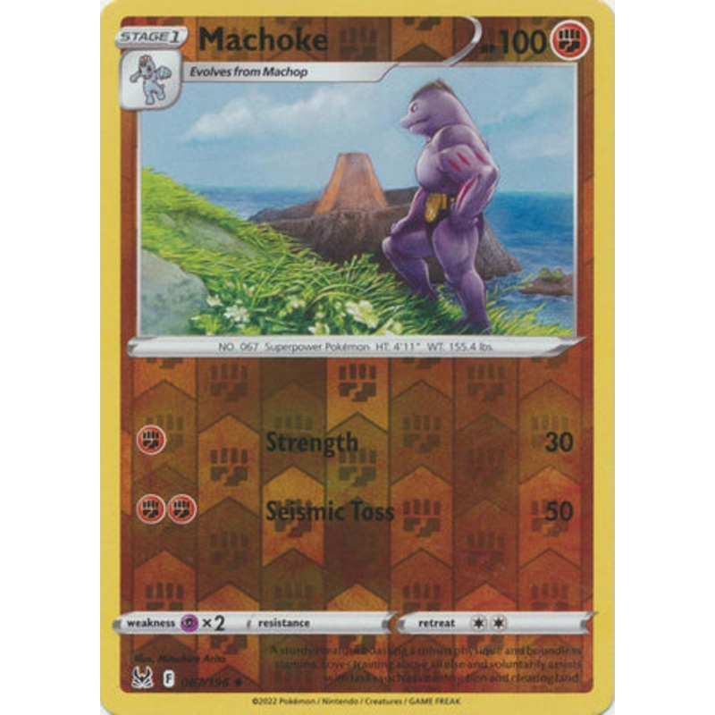 Pokemon Card Lost Origin 087/196 87/196 Machoke Reverse Holo Uncommon *MINT*
