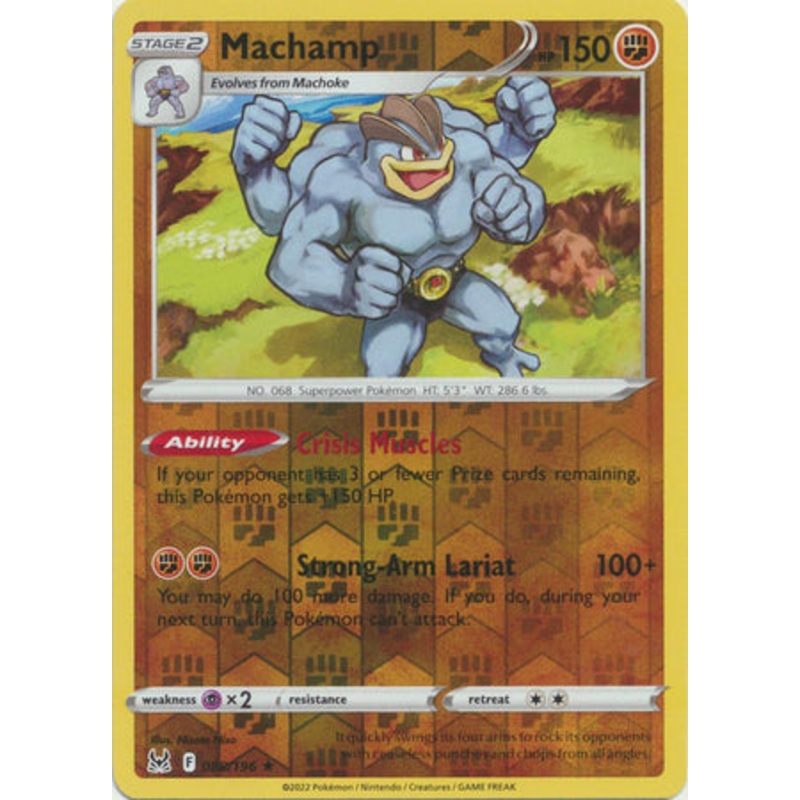 Pokemon Card Lost Origin 088/196 88/196 Machamp Reverse Holo Rare *MINT*
