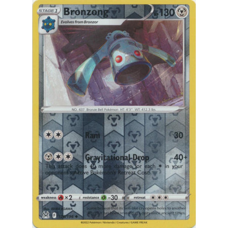 Pokemon Card Lost Origin 126/196 Bronzong Reverse Holo Uncommon *MINT*