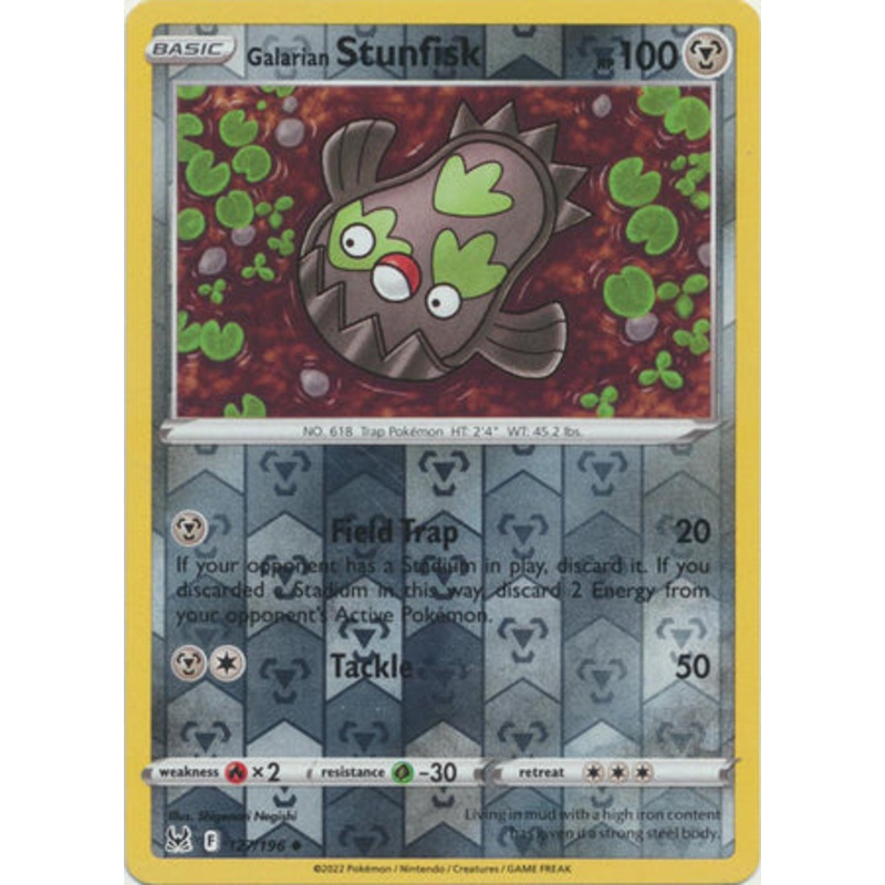 Pokemon Card Lost Origin 127/196 Galarian Stunfisk Reverse Holo Uncommon *MINT*