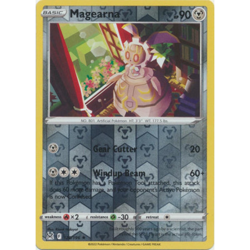 Pokemon Card Lost Origin 128/196 Magearna Reverse Holo Rare *MINT*