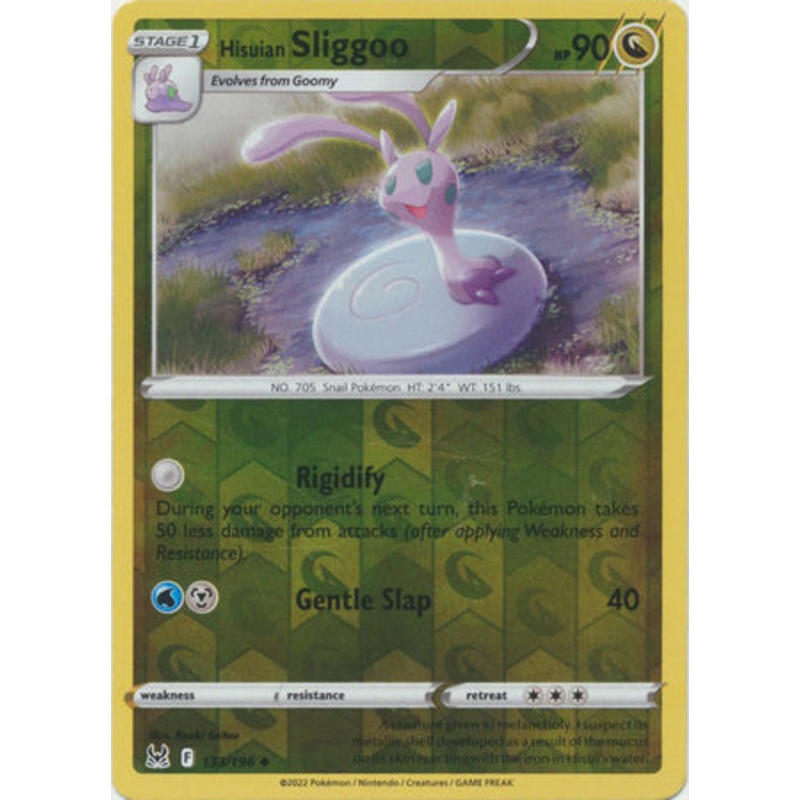 Pokemon Card Lost Origin 133/196 Hisuian Sliggoo Reverse Holo Uncommon *MINT*