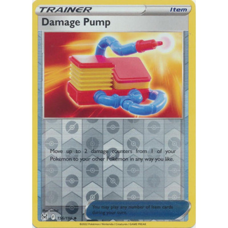 Pokemon Card Lost Origin 156/196 Damage Pump Item Reverse Holo Uncommon *MINT*
