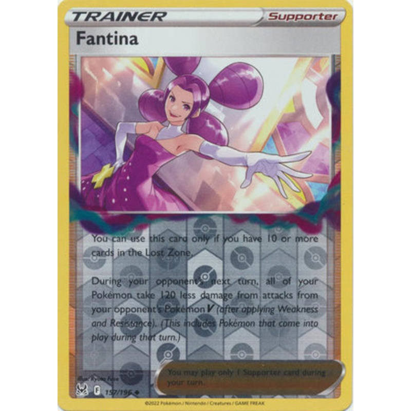 Pokemon Card Lost Origin 157/196 Fantina Supporter Reverse Holo Uncommon *MINT*