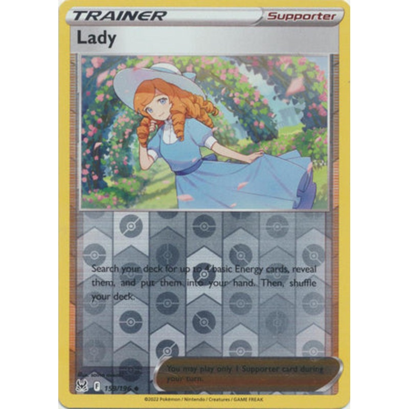 Pokemon Card Lost Origin 159/196 Lady Supporter Reverse Holo Uncommon *MINT*