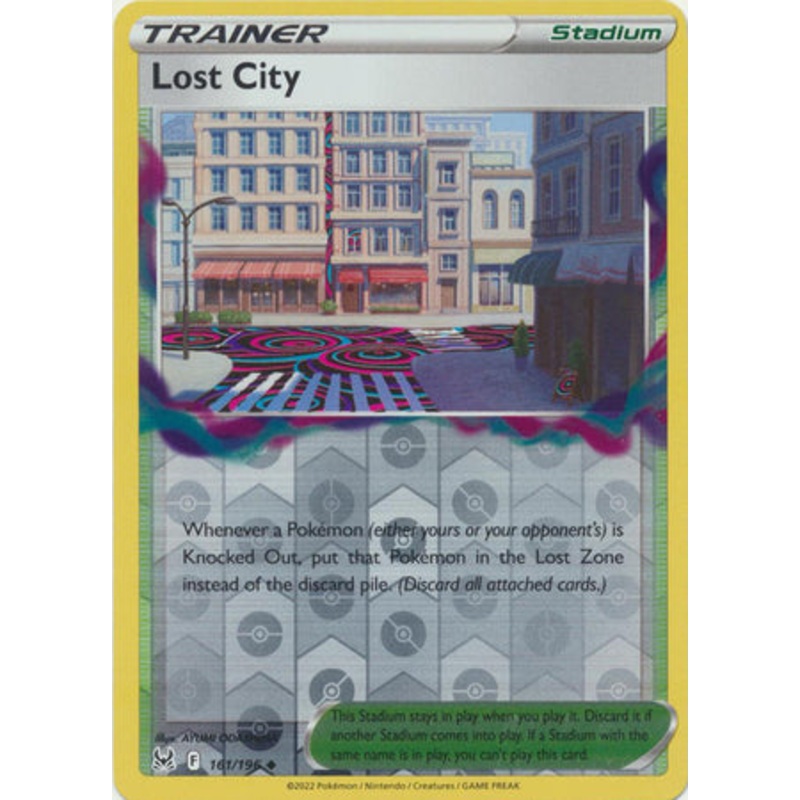 Pokemon Card Lost Origin 161/196 Lost City Stadium Reverse Holo Uncommon *MINT*