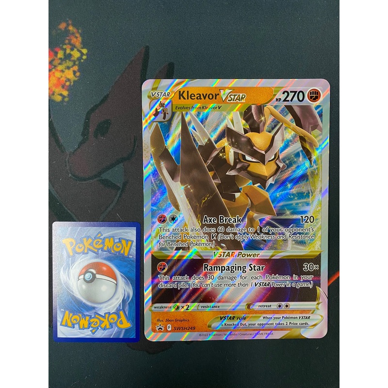 Pokemon Card SWSH249 Kleavor Vstar JUMBO OVERSIZED BLACK STAR PROMO