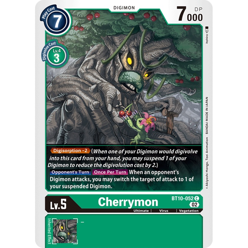 Digimon Card Xros Encounter Cherrymon BT10-052 C