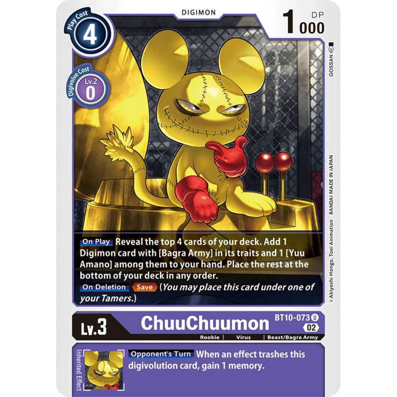 Digimon Card Xros Encounter ChuuChuumon BT10-073 U