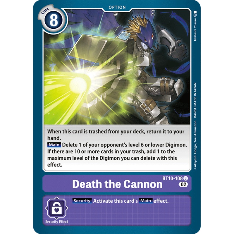 Digimon Card Xros Encounter Death the Cannon BT10-108 U