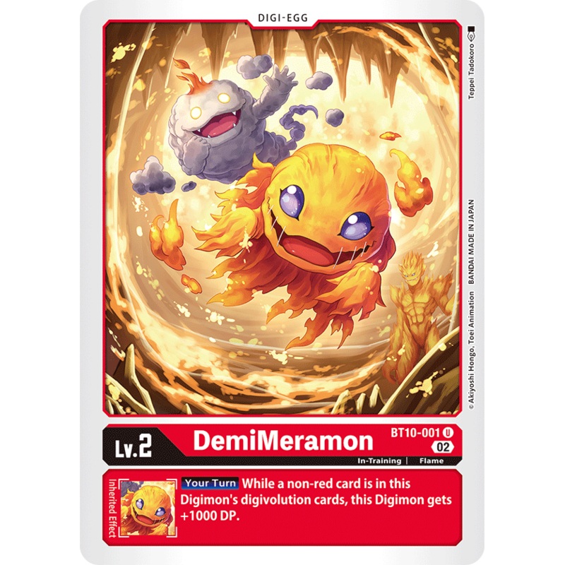 Digimon Card Xros Encounter DemiMeramon BT10-001 U