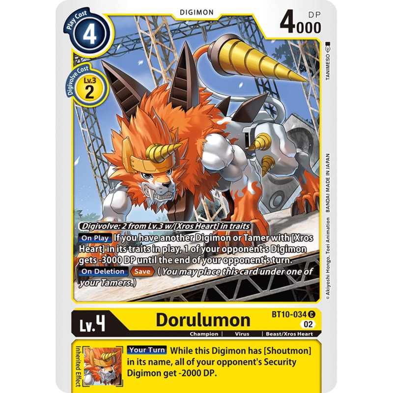 Digimon Card Xros Encounter Dorulumon BT10-034 C