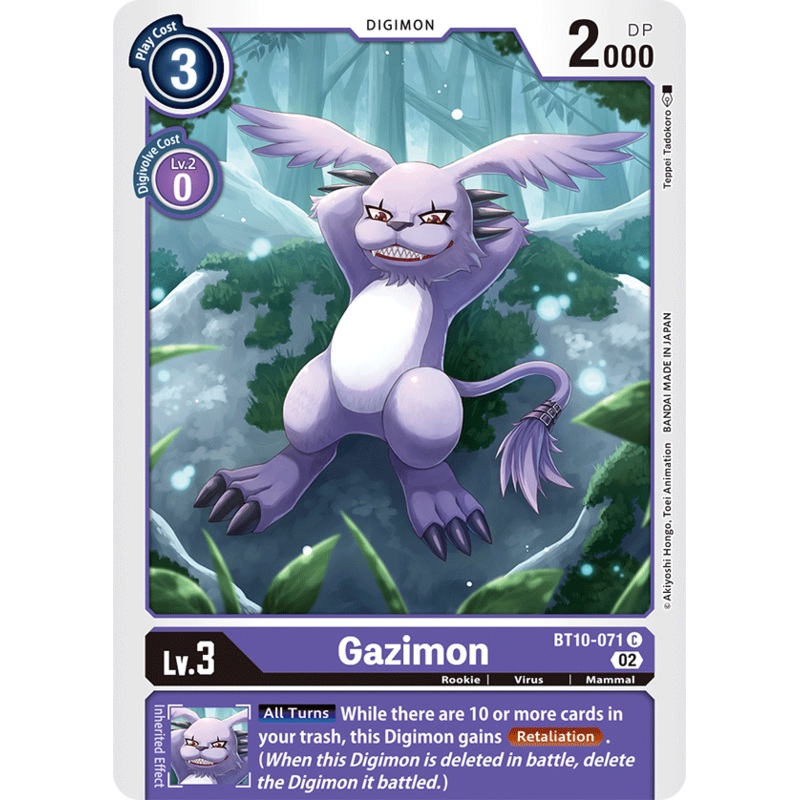 Digimon Card Xros Encounter Gazimon BT10-071 C