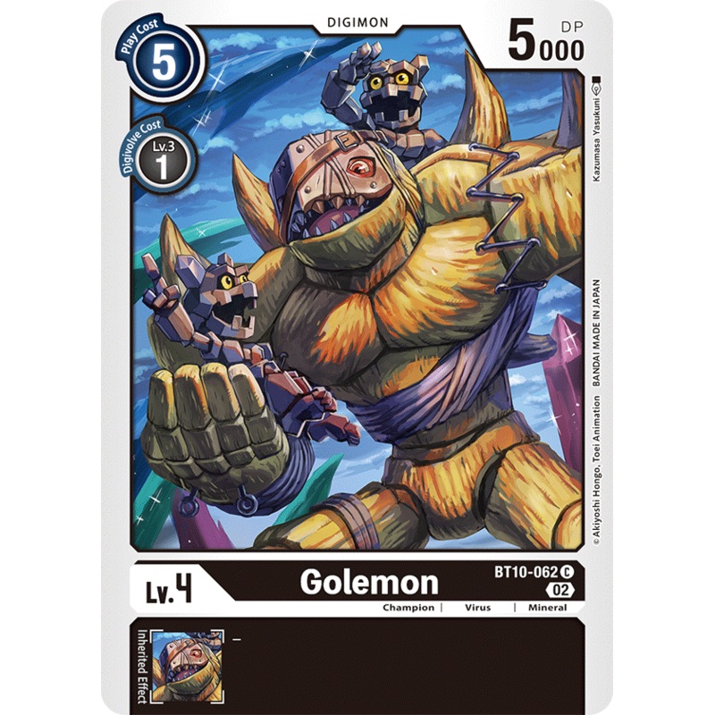Digimon Card Xros Encounter Golemon BT10-062 C