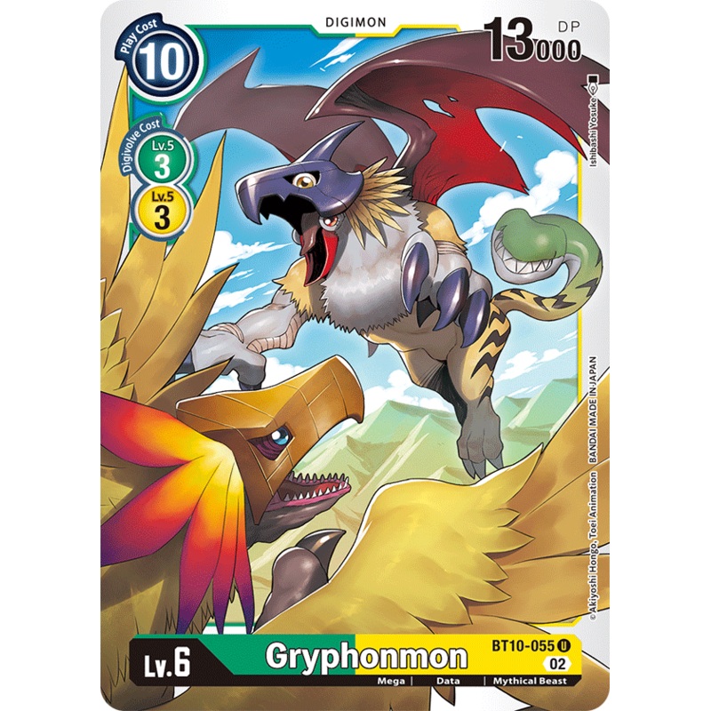 Digimon Card Xros Encounter Gryphonmon BT10-055 U