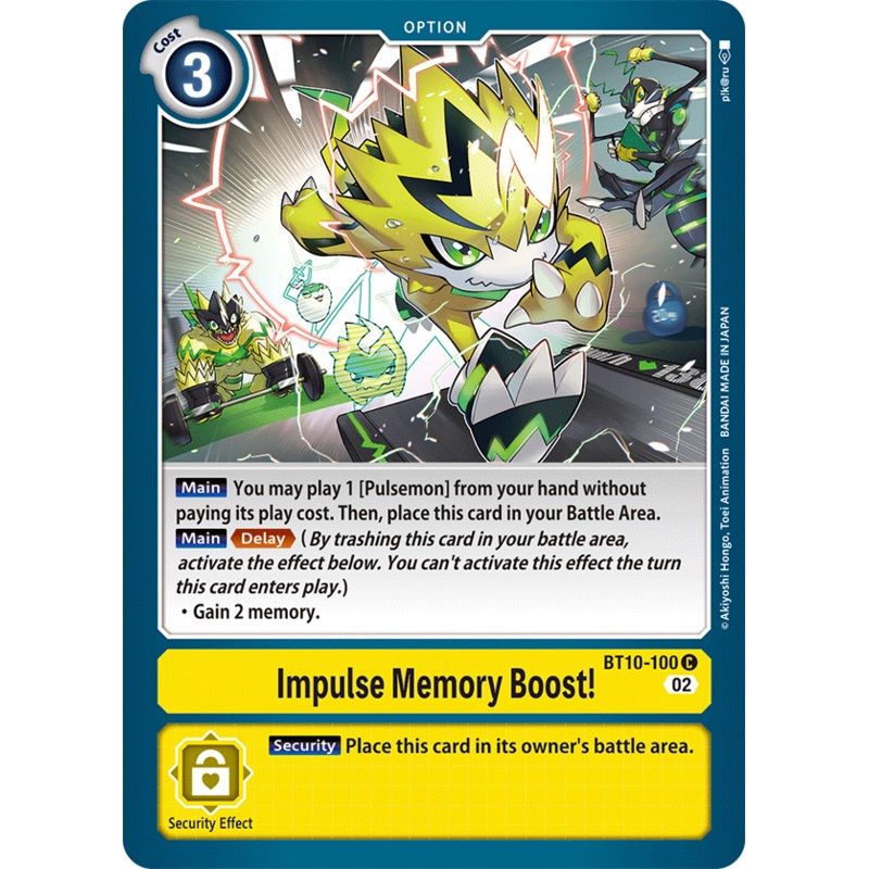 Digimon Card Xros Encounter Impulse Memory Boost! BT10-100 C