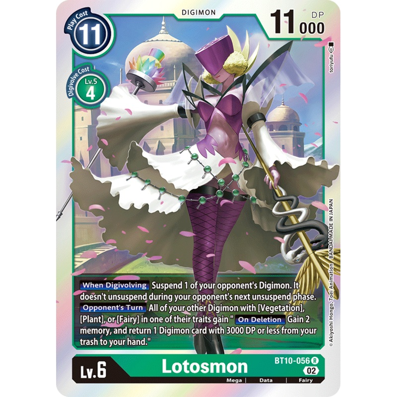 Digimon Card Xros Encounter Lotosmon BT10-056 R