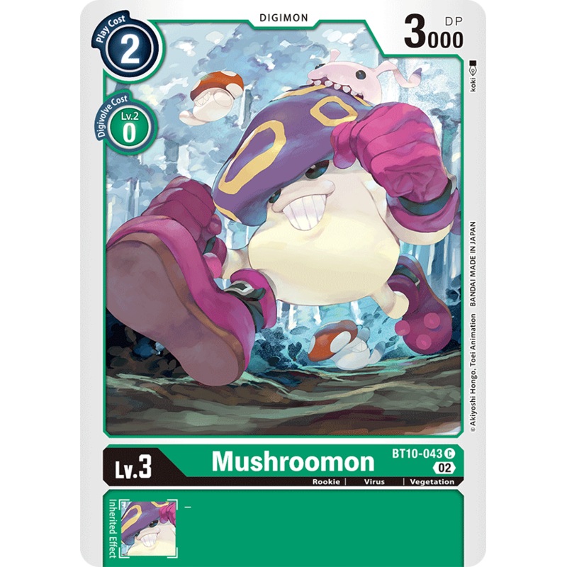 Digimon Card Xros Encounter Mushroomon BT10-043 C