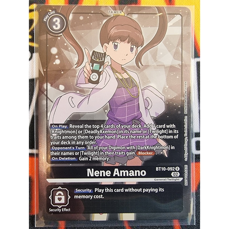 Digimon Card Xros Encounter Nene Amano Alt Art BT10-092 R