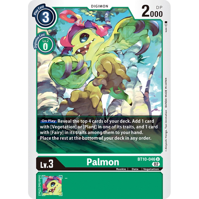 Digimon Card Xros Encounter Palmon BT10-046 U