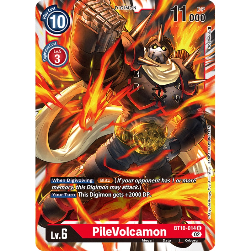 Digimon Card Xros Encounter PileVolcamon BT10-014 U