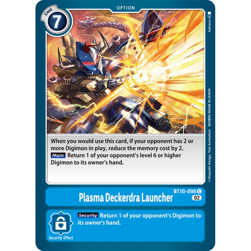 Digimon Card Xros Encounter Plasma Deckerdra Launcher BT10-098 C