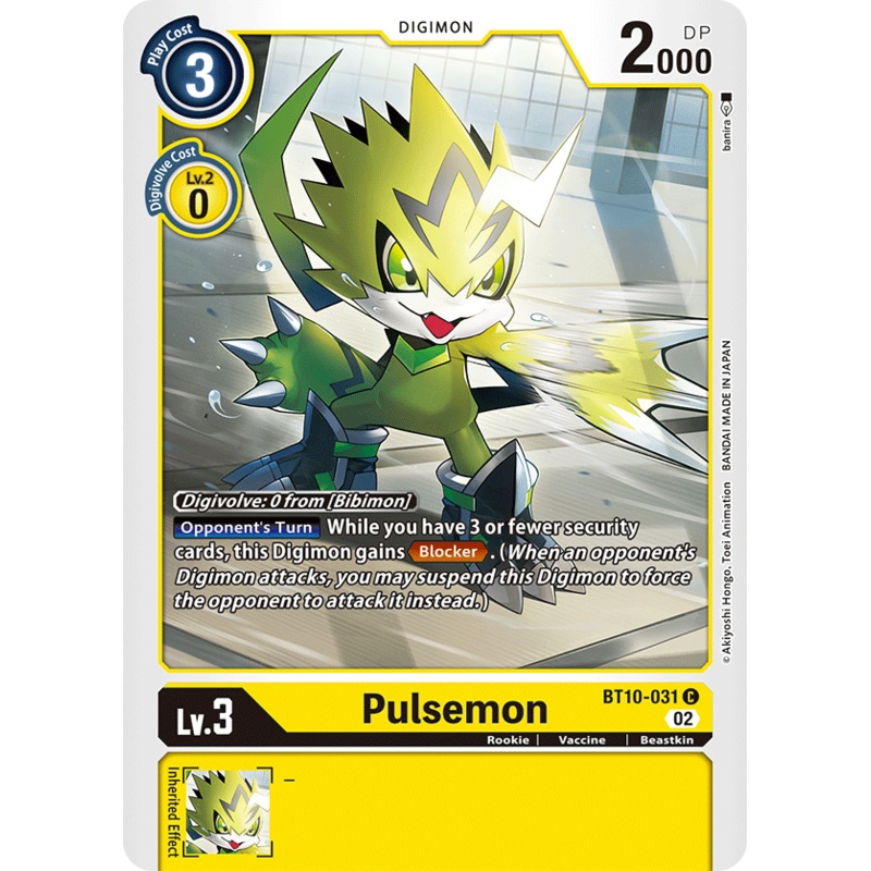 Digimon Card Xros Encounter Pulsemon BT10-031 C