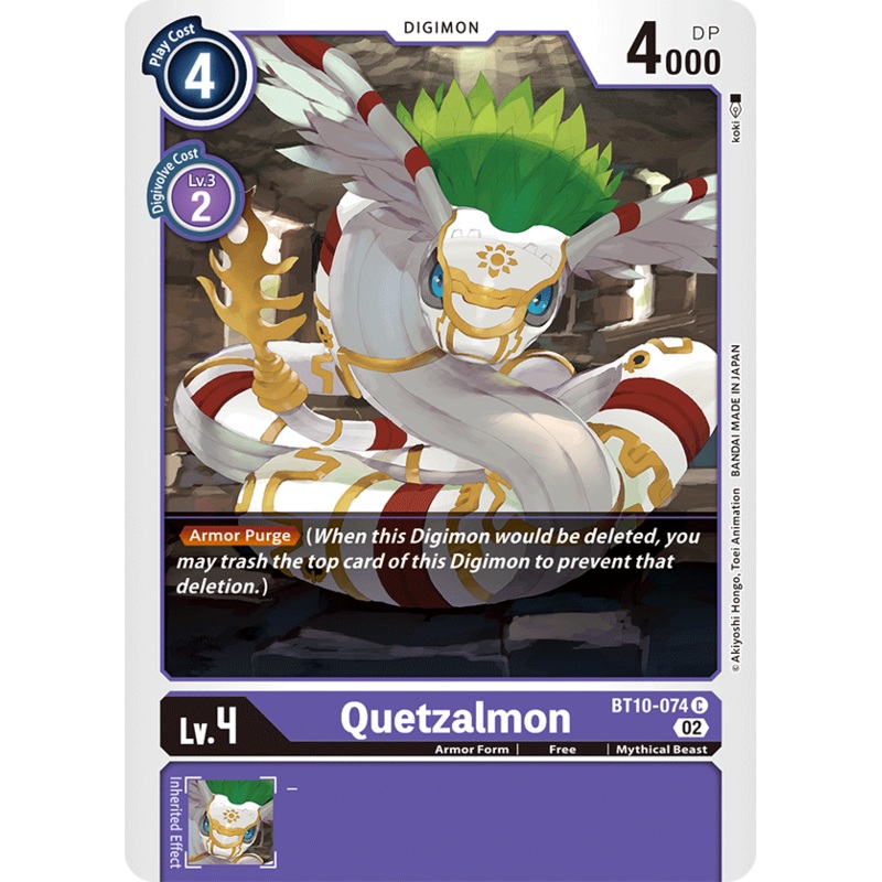 Digimon Card Xros Encounter Quetzalmon BT10-074 C