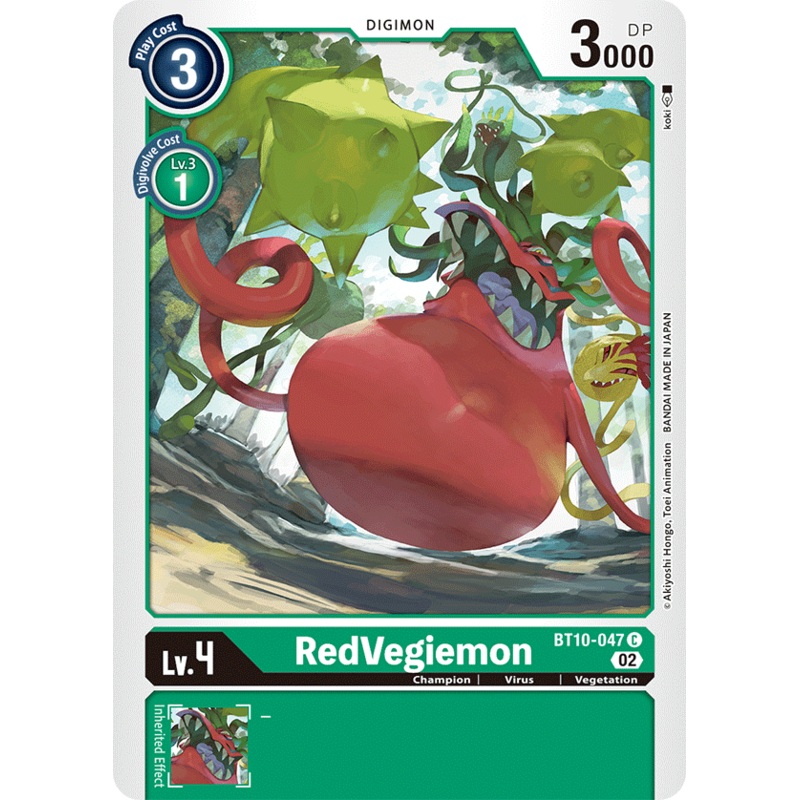 Digimon Card Xros Encounter RedVegiemon BT10-047 C