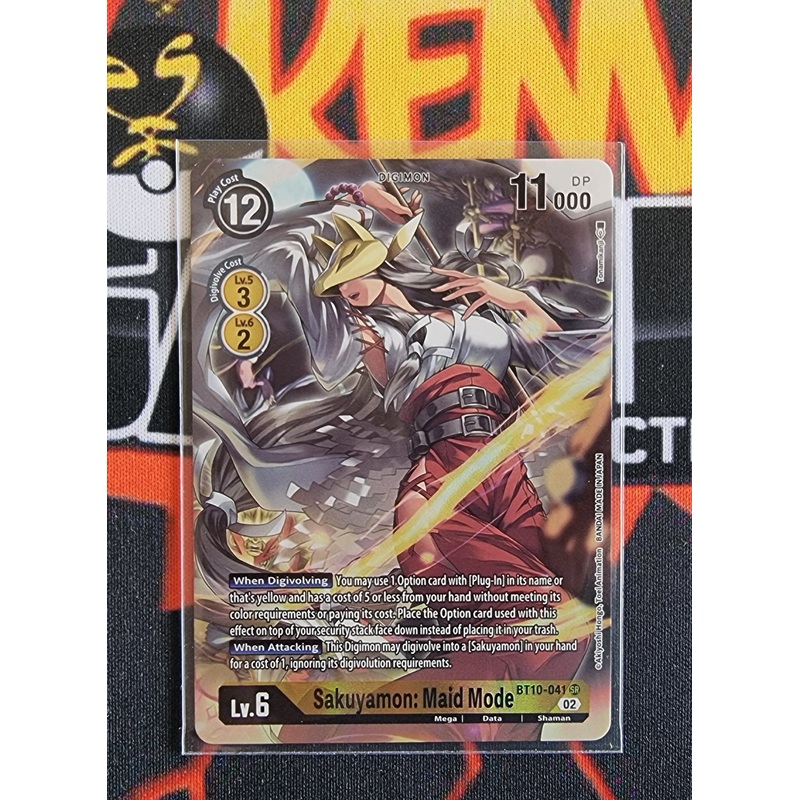 Digimon Card Xros Encounter Sakuyamon: Maid Mode Alt Art BT10-041 SR