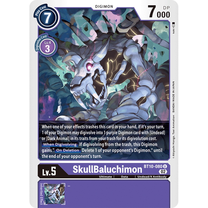 Digimon Card Xros Encounter SkullBaluchimon BT10-080 U
