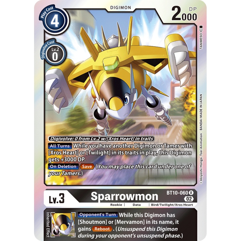 Digimon Card Xros Encounter Sparrowmon BT10-060 R