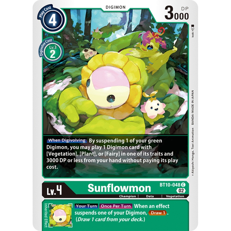 Digimon Card Xros Encounter Sunflowmon BT10-048 C