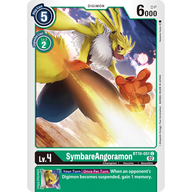 Digimon Card Xros Encounter SymbareAngoramon BT10-051 C