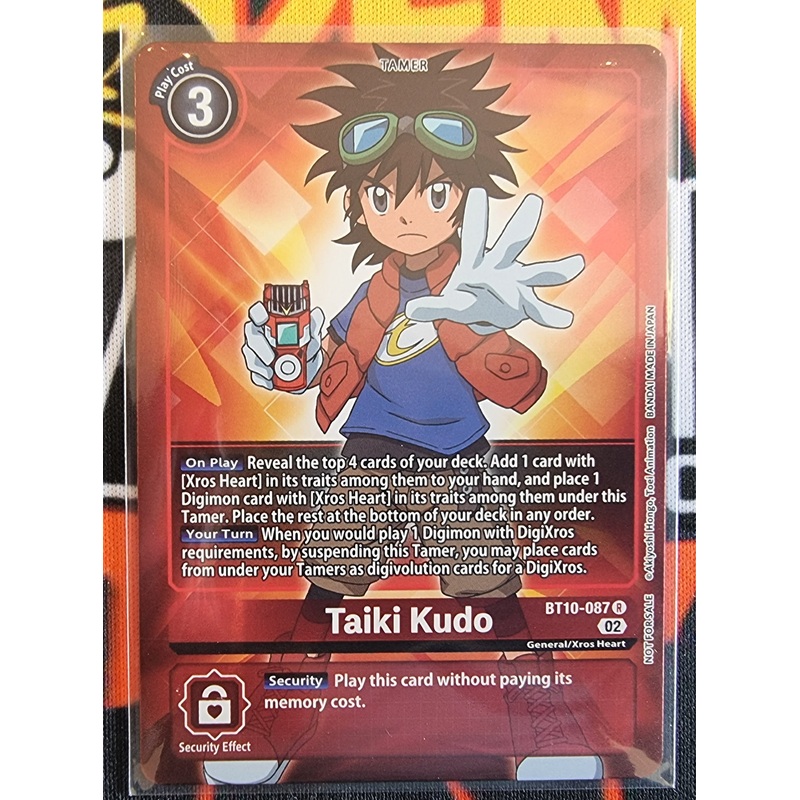 Digimon Card Xros Encounter Taiki Kudo Alt Art BT10-087 R