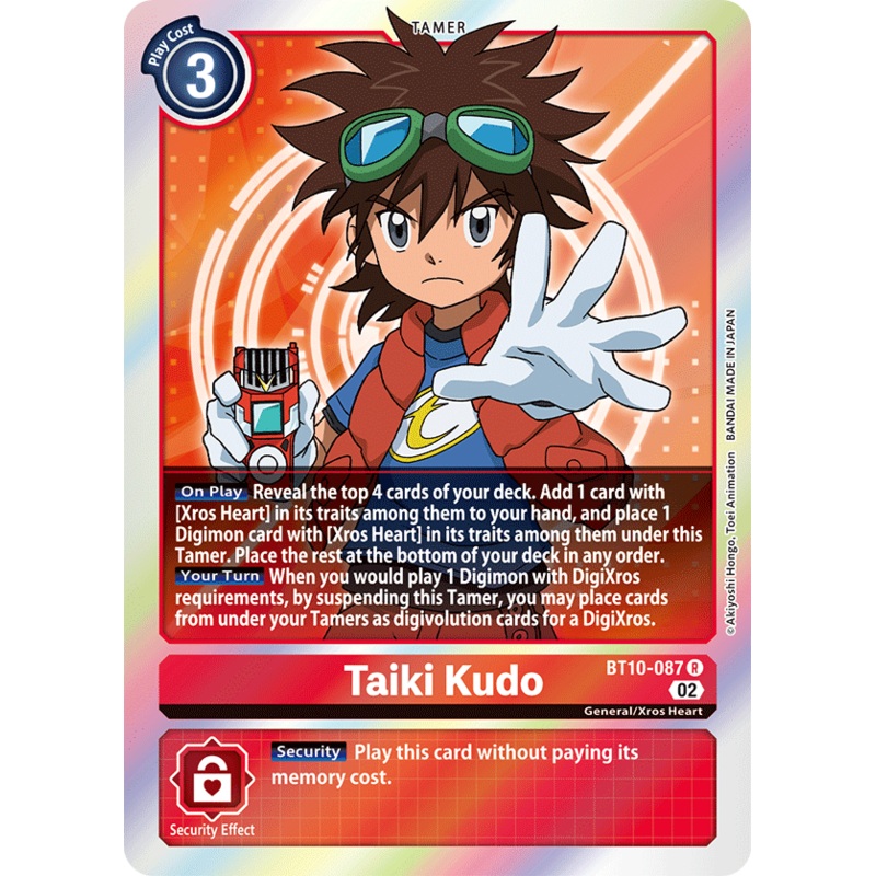Digimon Card Xros Encounter Taiki Kudo BT10-087 R