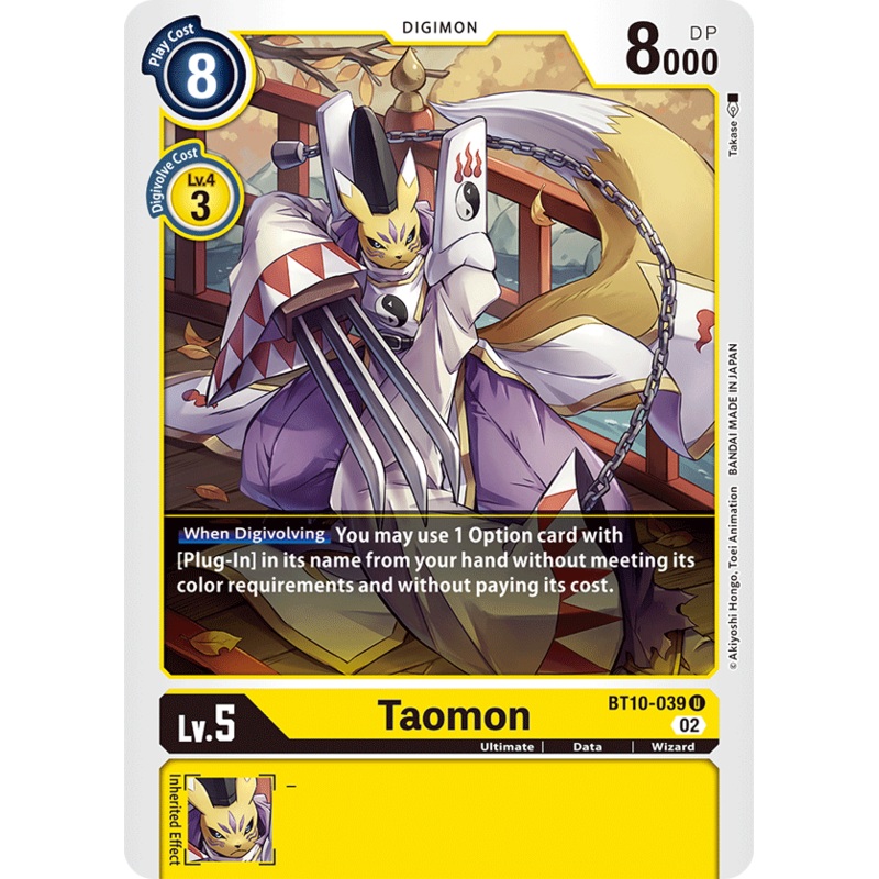 Digimon Card Xros Encounter Taomon BT10-039 U