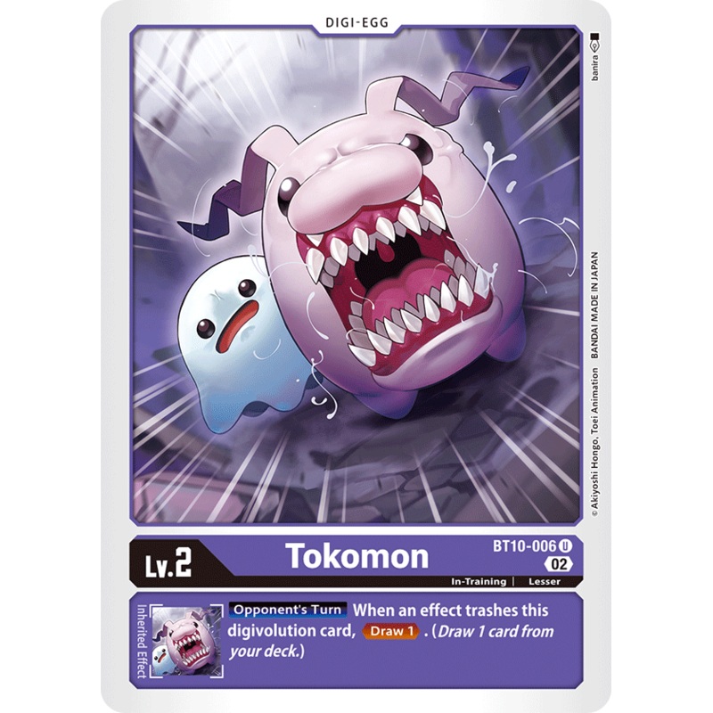 Digimon Card Xros Encounter Tokomon BT10-006 U