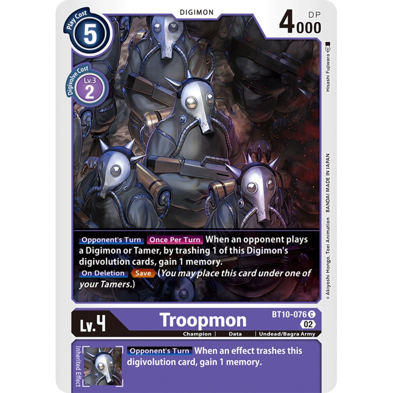 Digimon Card Xros Encounter Troopmon BT10-076 C