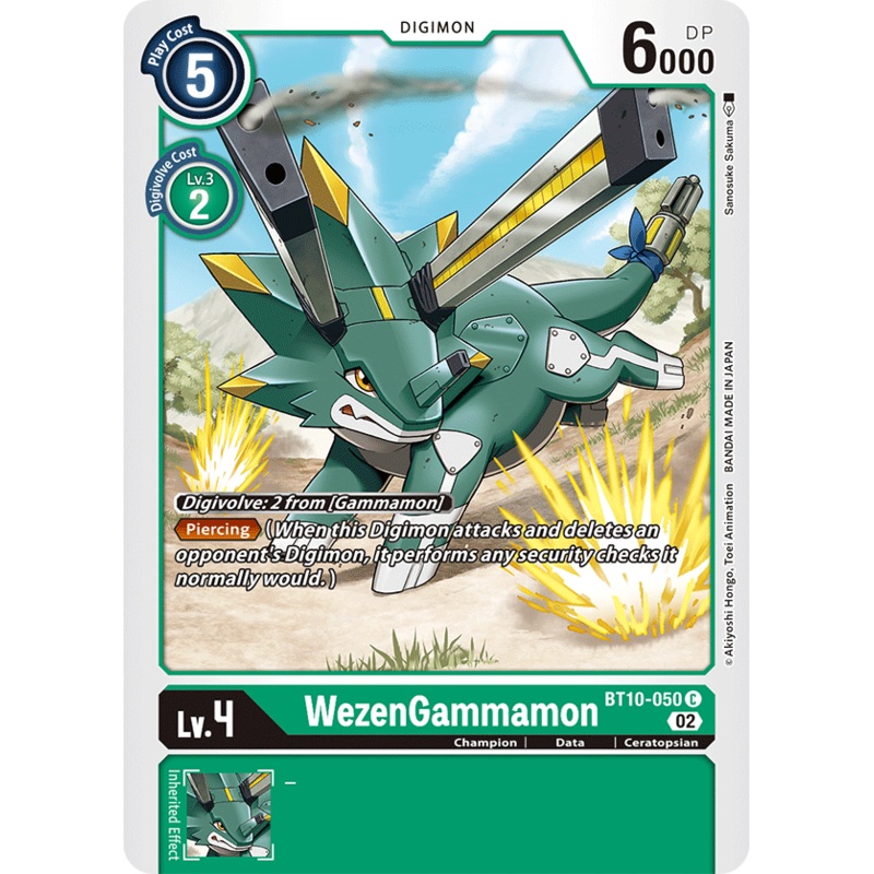 Digimon Card Xros Encounter WezenGammamon BT10-050 C