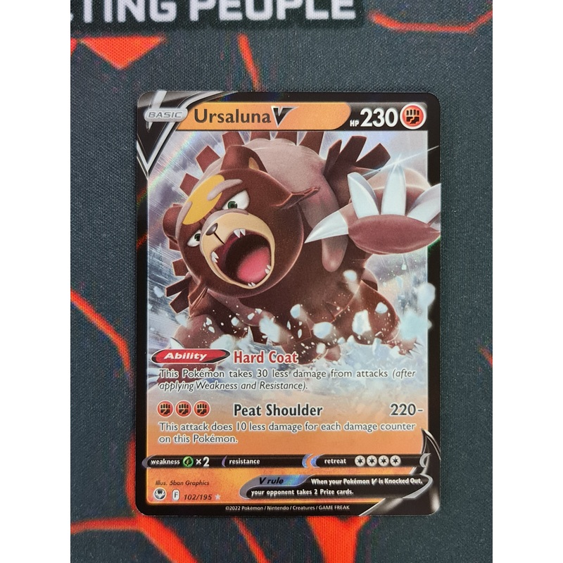 Pokemon Card Silver Tempest 102/195 Ursaluna V Ultra Rare *MINT*