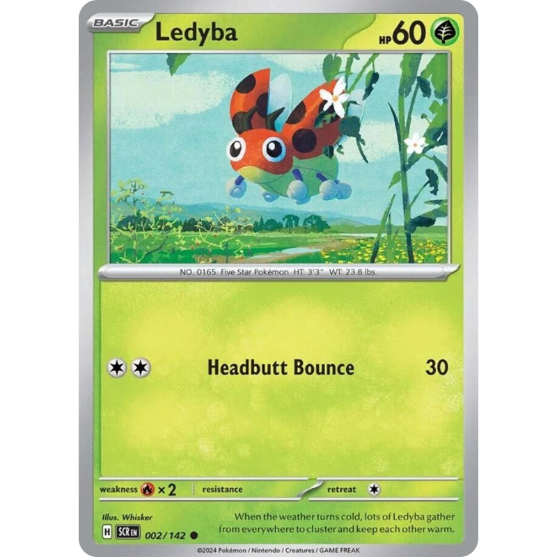 002/142 2/142 Ledyba  Pokemon Card  Stellar Crown Common *MINT*