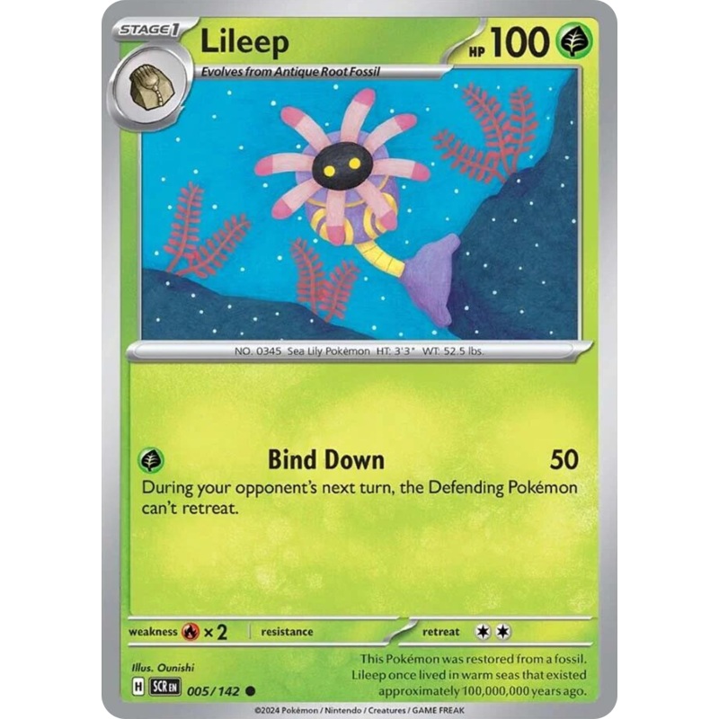 005/142 5/142 Lileep  Pokemon Card  Stellar Crown Common *MINT*