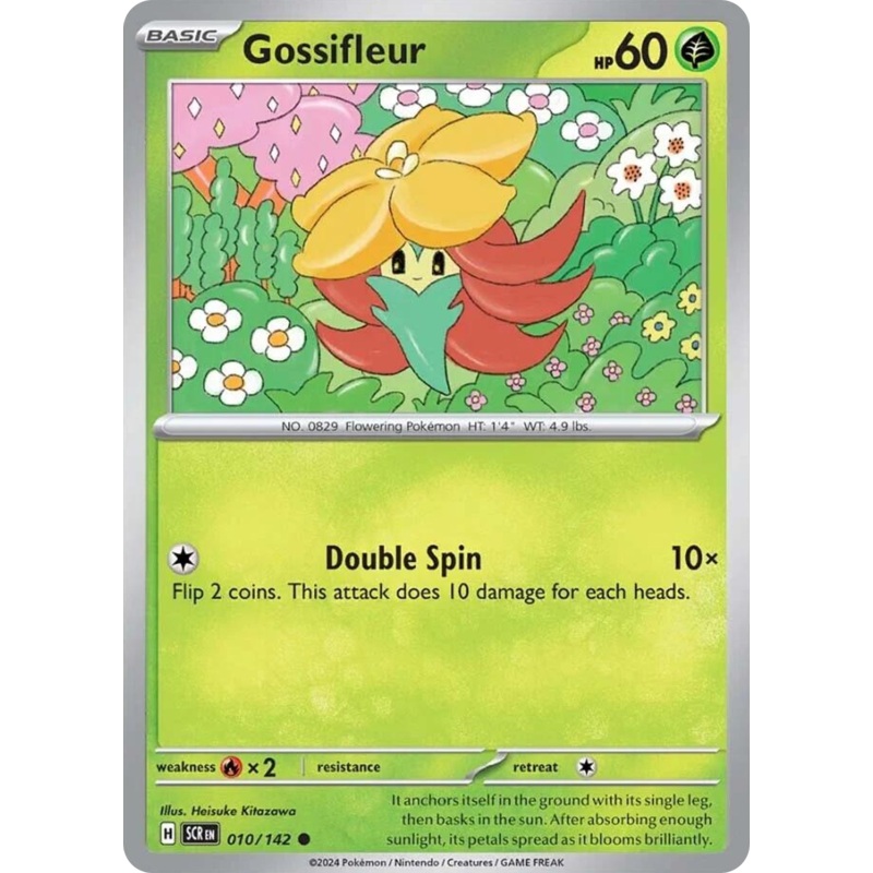 010/142 10/142 Gossifleur  Pokemon Card  Stellar Crown Common *MINT*