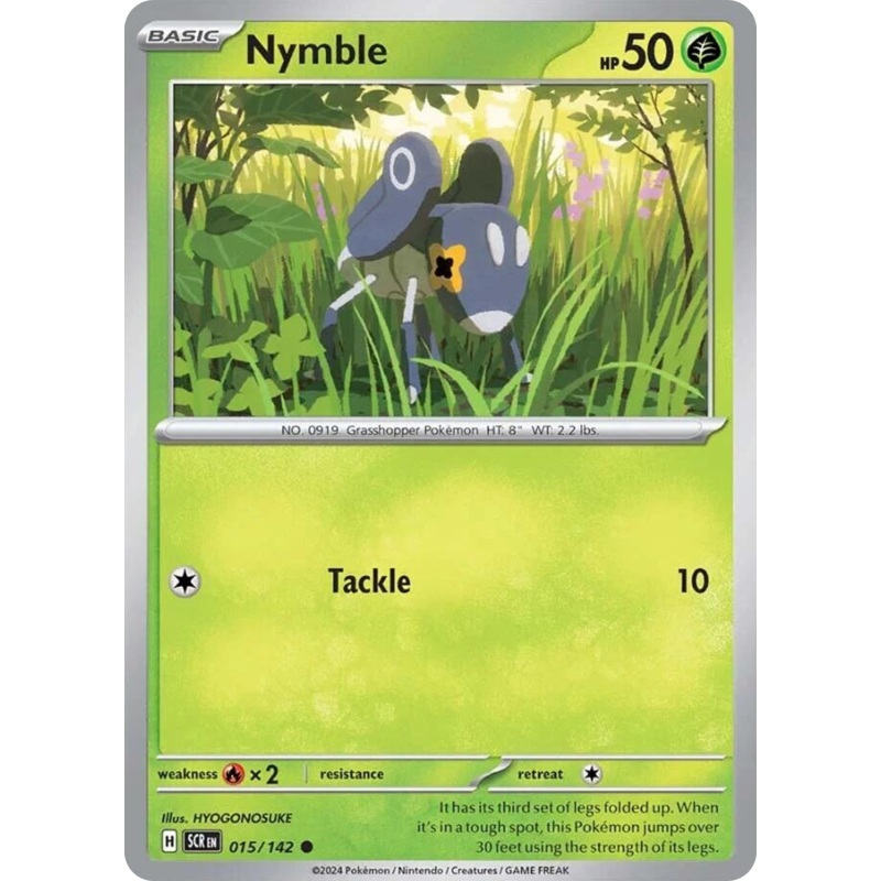 015/142 15/142 Nymble  Pokemon Card  Stellar Crown Common *MINT*